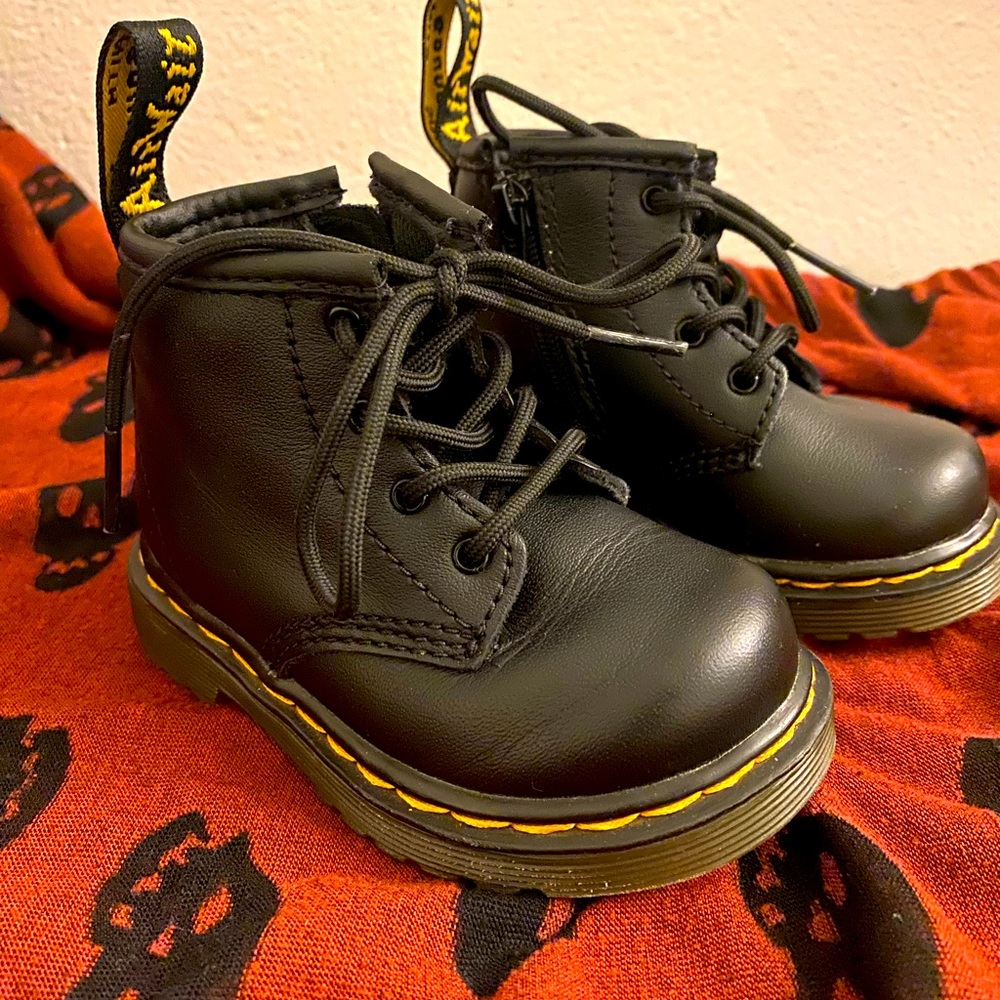 Infant Dr. Martens Leather Lace Up Boots
